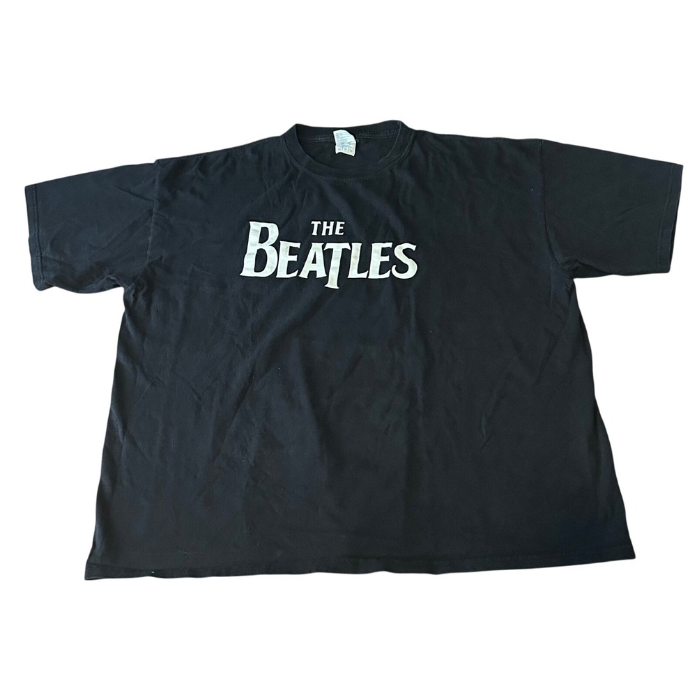 The Beatles Band T-Shirt Mens 2XL Black Short Sleeve Logo Graphic Rock Tee
